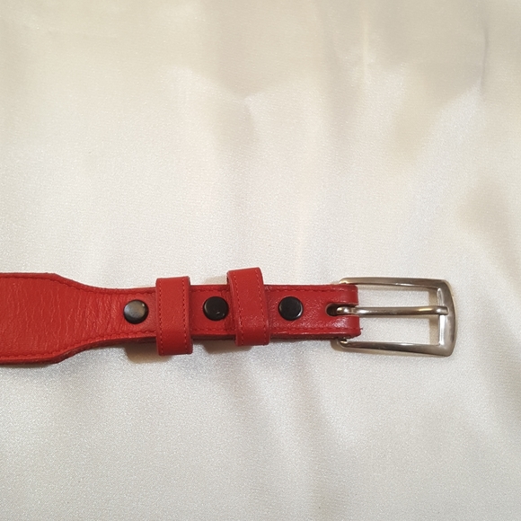 Tony Lama red leather belt - Picture 11 of 11